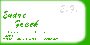 endre frech business card